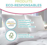 Povlak na přikrývku Blanrève Potištěný nebo hladký, Temperovaný, Na manželskou postel, Snadná údržba, 240 X 220 Cm, Šedá, Bílá Přikrývky a přikrývky Naty Shop