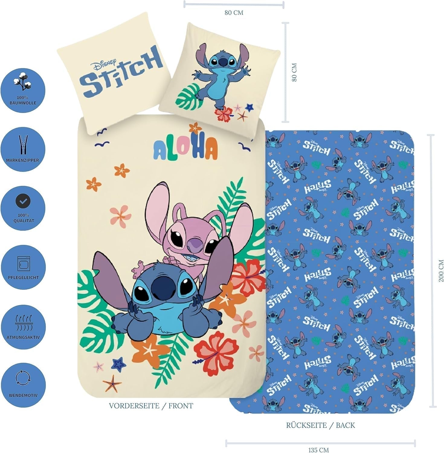 Povlečení pro děti a teenagery, Stitch Povlečení - dětské Naty Shop