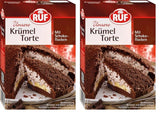 RUF Apfeltorte, Backmischung Für Eine Apfel-Torte Mit Sahne-Creme Und Zimt-Zucker, Apfel-Zimt-Torte, Vegan Naty Shop Maulwurfkuchen 425 G (Packung Mit 2)