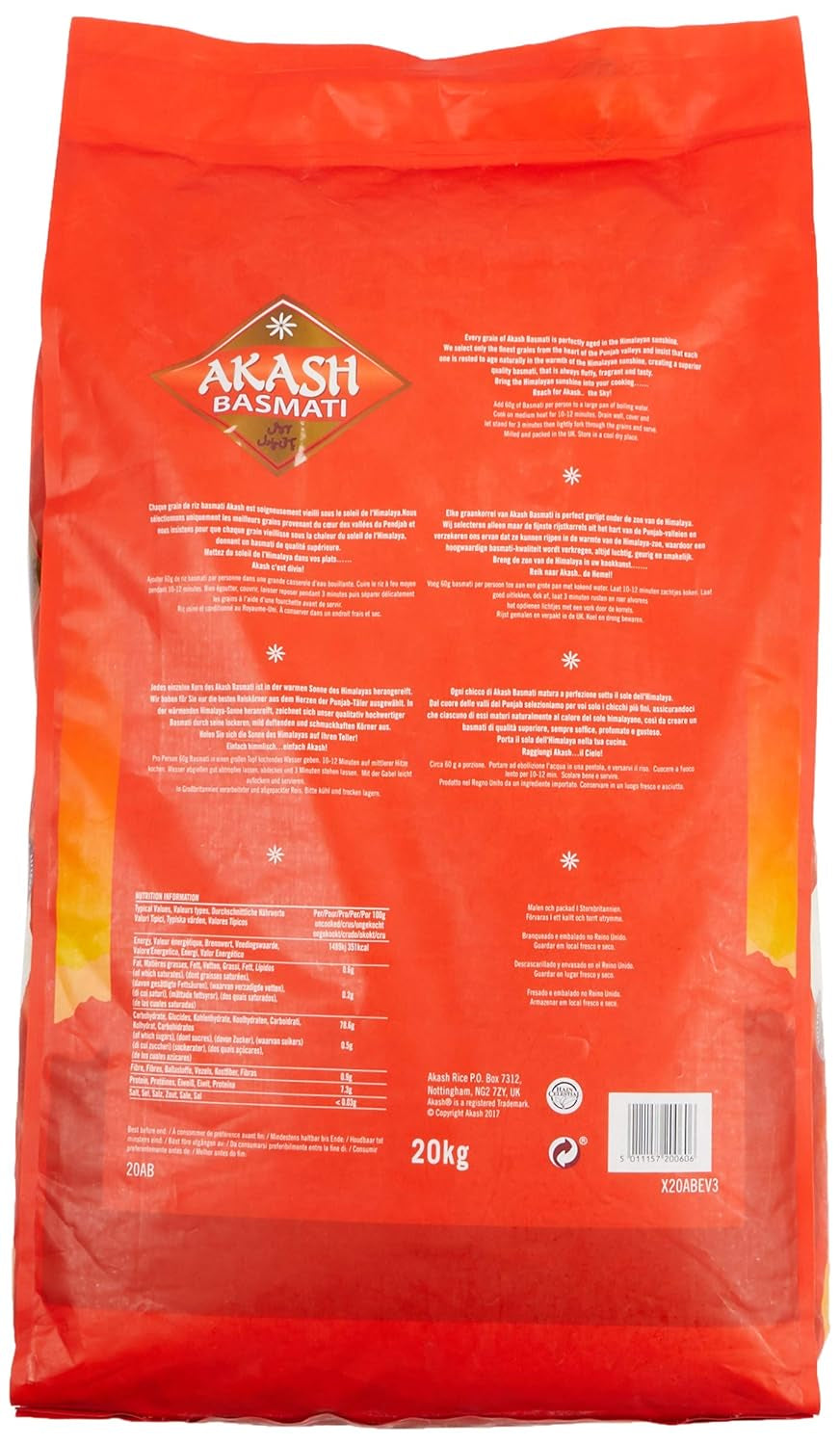 Rýže Akash Basmati, 1 balení (1 x 20 kg)