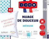 DODO Premium Polštář, 60 X 60 Cm, Střední komfort, Polštář Cloud De Douceur | Odolný proti roztočům a nadýchaný | Perkálová bavlna + podšívka Lze prát v pračce na 40 °C standardní polštáře Naty Shop