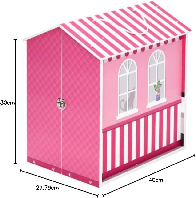 Teamson Kids - Domeček pro panenky Dreamland City Café 30 cm - růžová/bílá/černá