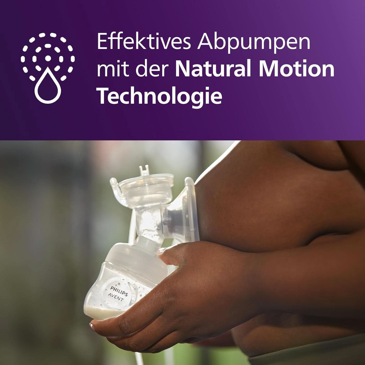 Elektronische Philips Avent Einzelmilchpumpe Premium - Mit Natural Motion Technologie, Wiederaufladbarem Akku, Timer-Anzeige (Modell SCF396/31) Příslušenství Jídlo a kojení Bebe Naty Shop