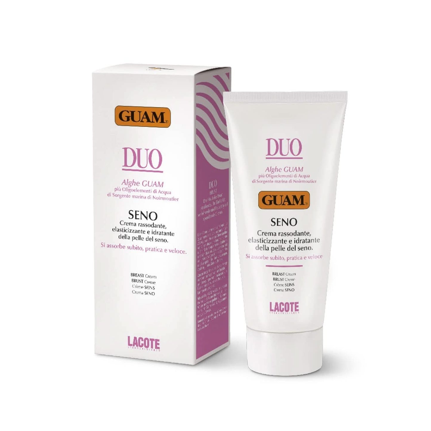 Guam, Duo Seno, Zpevňující, elastický a hydratační krém na pokožku prsou, 150 ml Kosmetika a kosmetika Naty Shop