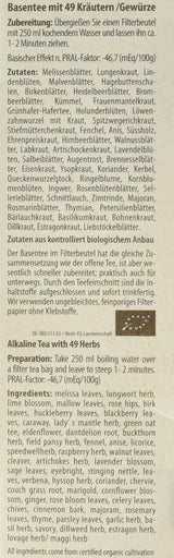 Základní čaj Droste-Laux se 49 bylinkami, 25 kusů (bylinný čaj, filtrační sáčky, hladový nebo dietní čaj) 120501