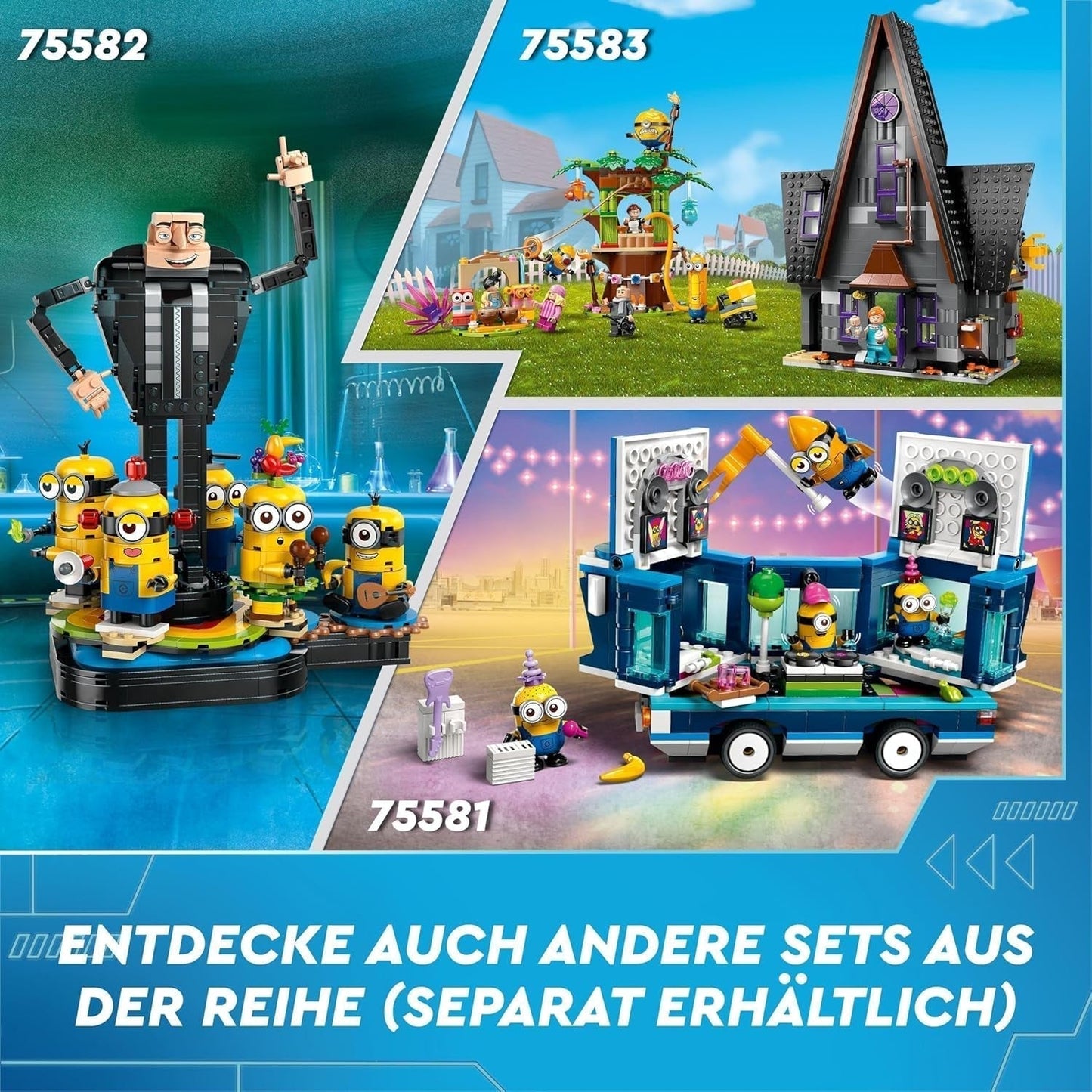 LEGO I – Jednoduše nenapravitelní 4 Rodinná vila Grua a přisluhovačů I – Jednoduše nenapravitelná 4 filmová herní sada Dětská hračka Dárek pro chlapce a dívky od 8 let 75583 Stavebnice Beuche den LEGO-Store