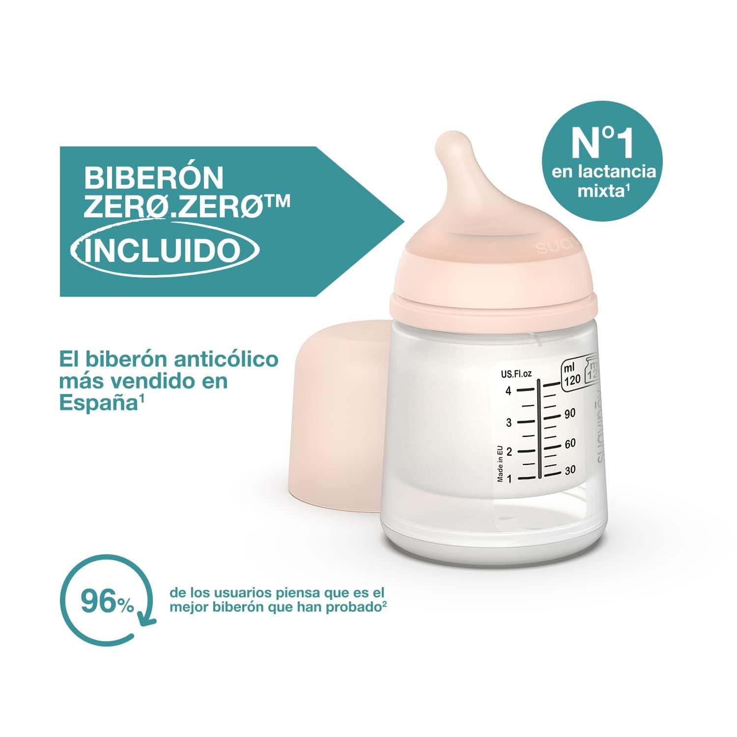 Suavinex, Mateřská odsávačka mateřského mléka, 120 ml, s nastavitelným průtokem Potraviny a doplňky pro kojení Bebe Naty Shop