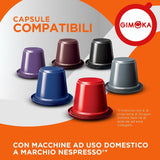 Gimoka Kaffeekapseln Espresso Intenso, Intensität 12/13-100 Kapsel - Kompatibilní s Nespresso* Haushalts-Espressomaschinen - 100 Stück (10 x 10 Getränke) - Hergestellt v Itálii