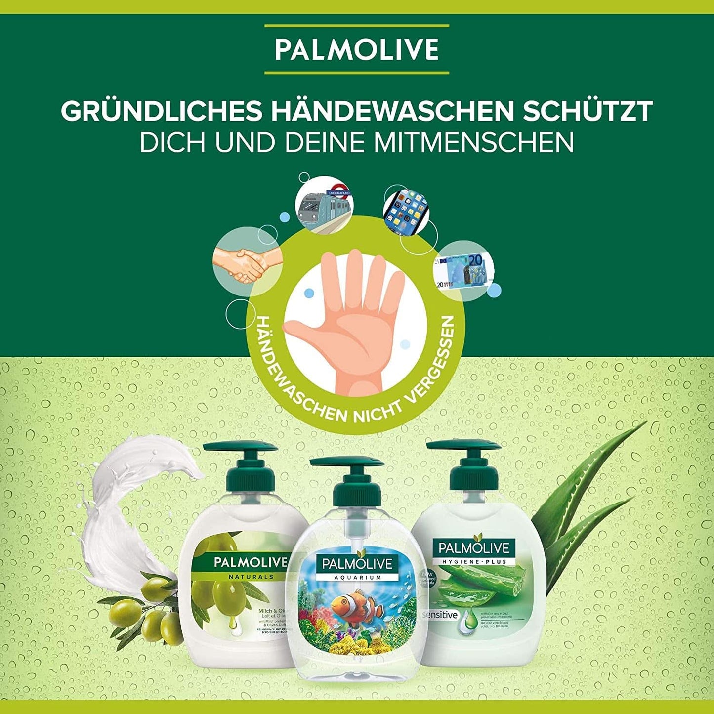 Palmolive Tekuté mýdlo na ruce, sada 6 x 300 ml Naty Shop