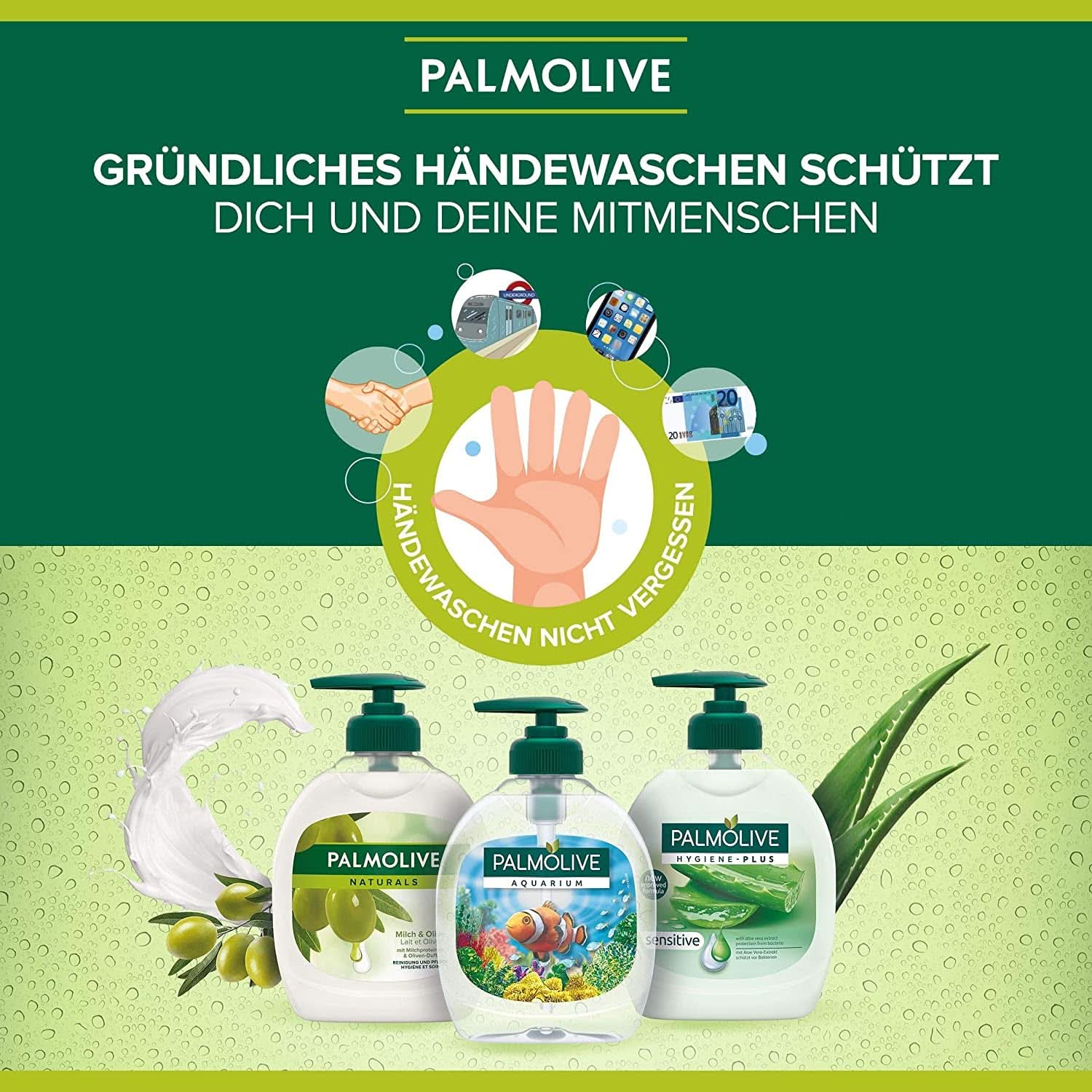 Palmolive Tekuté mýdlo na ruce, sada 6 x 300 ml Naty Shop