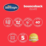 Peřina Silentnight bounceback, 13,5 ks, king size, bavlněná směs, bílá, king size Peřiny a přikrývky Naty Shop