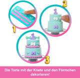 Party panenka Barbie rozbalená a doplňky Birthday Pet Series 10 Překvapení Party Star Set včetně efektu měnícího barvu a dortových dekorací JFG72