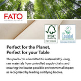 Fato – Přírodní 4-složkové jednorázové papírové ubrousky, šetrné k životnímu prostředí, 40 balení, velikost 38X38, 2 vrstvy, 100% recyklovaný papír