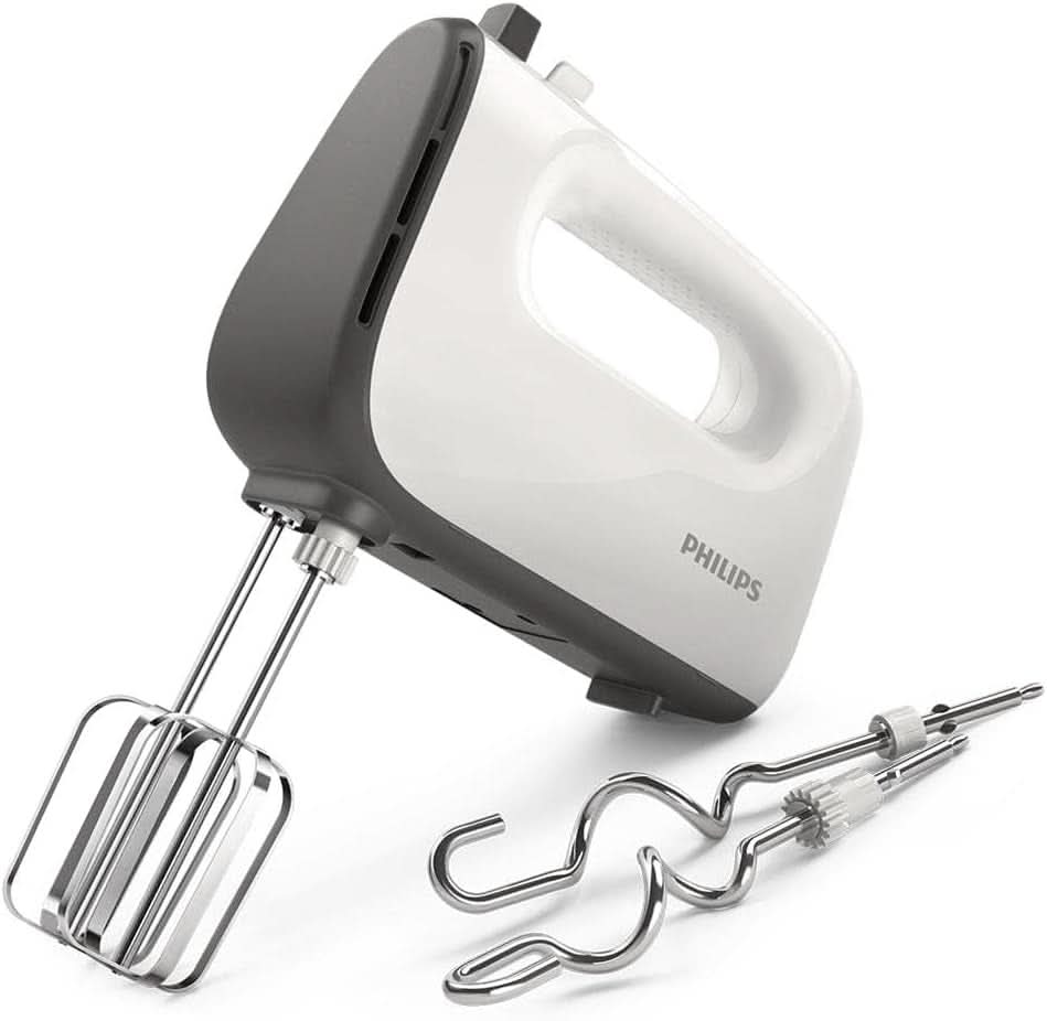 Philips ruční mixér, 450 W, 5 Geschwindigkeiten plus Turbo, Weiß/Grau (HR3741/00) Kuchyňský ruční mixér Naty Shop