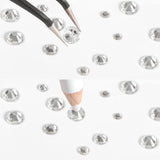 Beadsland 2500 ks Glas Nailart Strasssteine ​​​​Kristall Flatback Edelsteine ​​Runde, ​​Für Handwerk Gemischt 8 Größen SS4 ~ SS30 Mit Picking Pinzette Und Stift (Kristall Weiss)