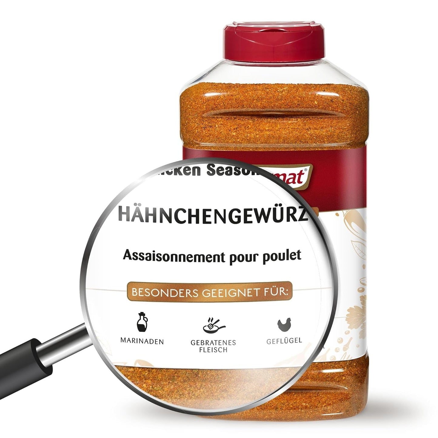 Prymat Hähnchengewürz 1100 g, Gewürzmischung für Hhn, Turecko, Ente, Gans, Grillgewürze, Marináda pro Fleisch im Streuer