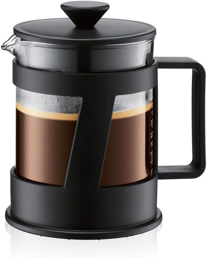 Kávovar Bodum CREMA (French Press systém, permanentní nerezový filtr, bezpečnostní uzávěr, 0,5 litru) černý