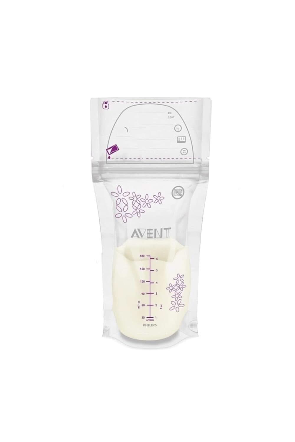 Philips Avent sáček na mateřské mléko 180 ml pro uchovávání a zmrazování mateřského mléka, SCF603/25, předsterilizováno, 25 kusů Příslušenství Potraviny a kojení Bebe Naty Shop
