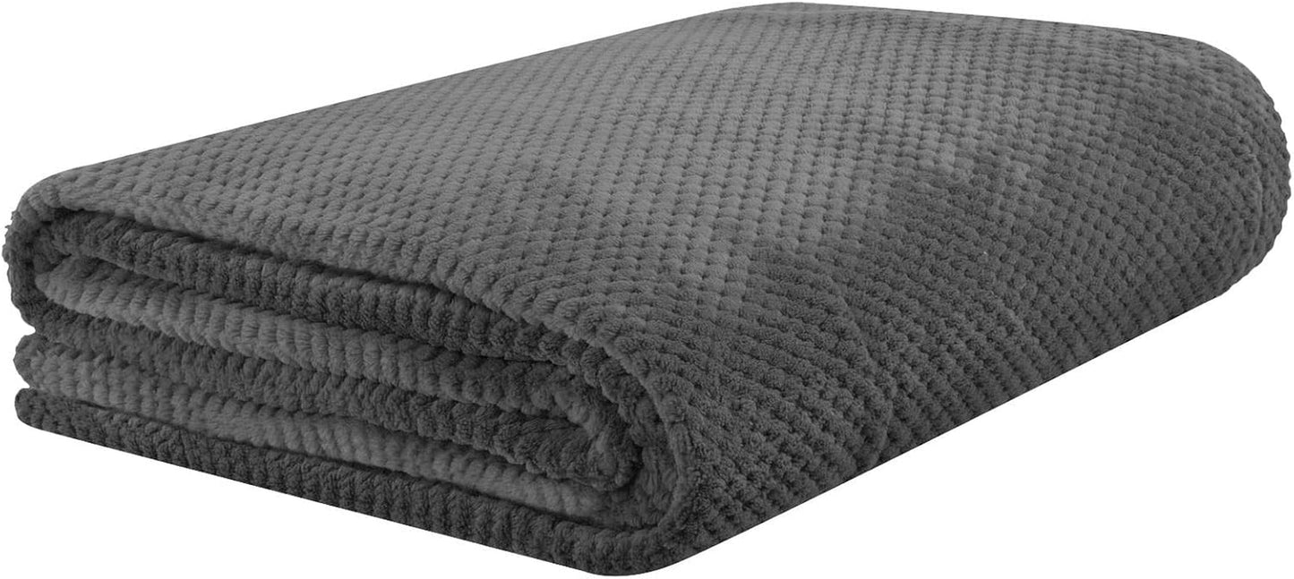 Přehoz HOMLA Noah 220 X 240 Cm - přehoz pohovka pohodlná přikrývka přikrývka - nadýchaná a měkká - šedý polyester Postele a přikrývky Besuche den HOMLA-Store Výchozí název