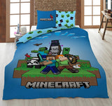 Sada dětského povlečení Minecraft Ready to Survive Povlečení z mikrovlákna – výchozí název dětského obchodu Naty