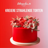 Dekozauber 24 červená potravinářská barva, gel, 30 g, veganská, bez cukru, vysoce koncentrovaná, červená potravinářská barva na fondant, máslový krém, nápoje a další
