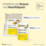 Raab Vitalfood Kalium salt-Mischung, Mineralsalzmischung mit 66,7% Natriumchlorid (Kochsalz) and 33% Kaliumchlorid, Kalium trägt zur Aufrechterhaltung eines normalen Blutdruck bei (1 x 200 g Dávka)