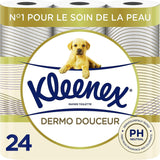 KLEENEX Dermo Douceur 4230420 Toaletní papír, 24 rolí (4 X 6 rolí) bílý, 24 Unité (šarže 6)