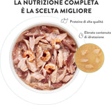 , Tuňák s modrou rybou v želé, kompletní mokré krmivo pro kočky, v sáčku, s dalšími vitamíny, 100% přírodní, 6 x 85 g