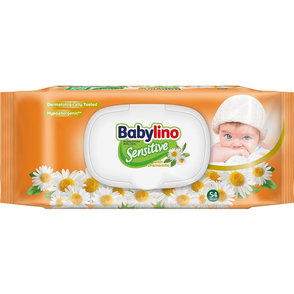 Dětské ubrousky Sensitive, 0 % vůně, 98 % přírodní složení, které obnovuje rovnováhu pH pokožky, pečeť svěžesti, 54 ubrousků