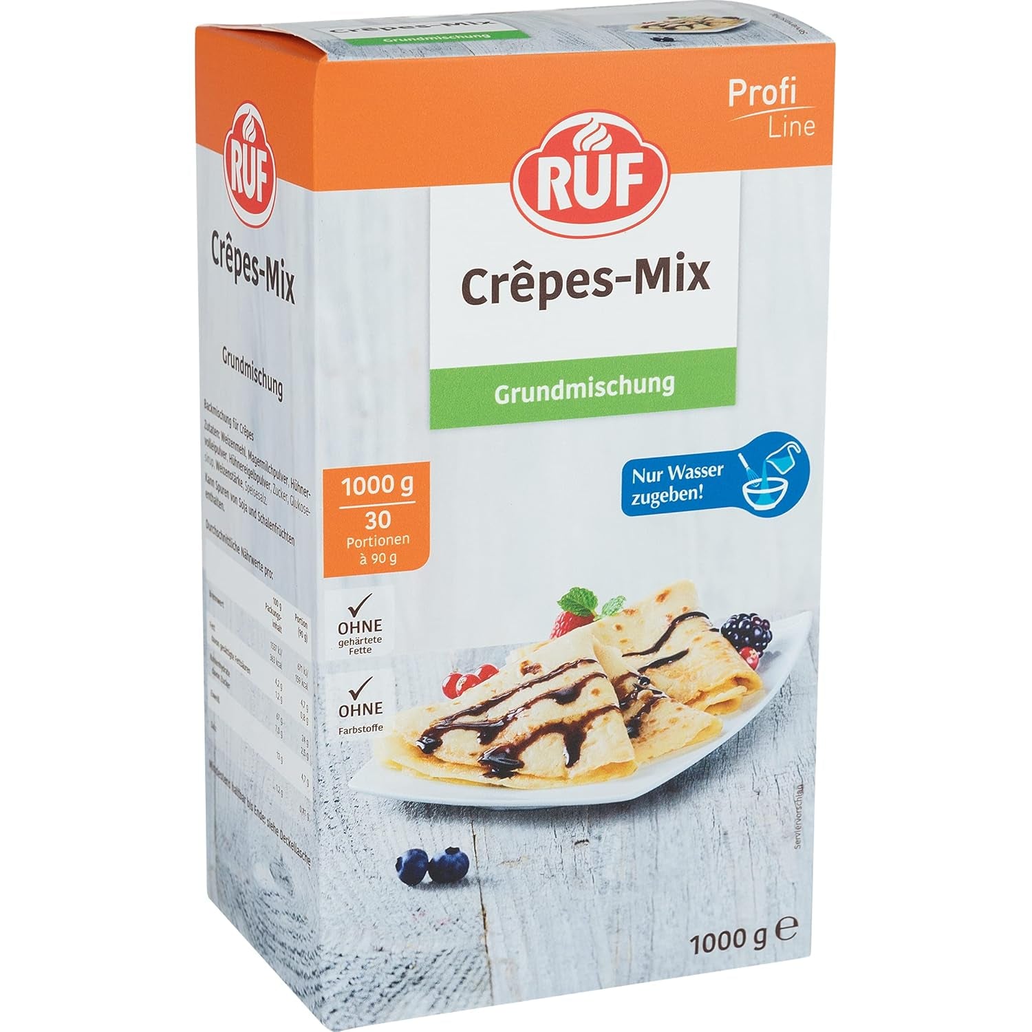 RUF Rührkuchen Backmischung, Nur Wasser & Öl Zugeben, Rezeptur Für Blechkuchen, Kastenkuchen, Muffins, Gugelhupf Und Tortenböden, 1X1000G Směs na pečení a vaření Naty Shop Crepesteig 1Er Pack Á 1X1000G
