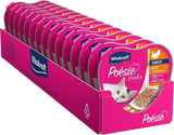 Vitakraft Poésie Création, mokré krmivo pro kočky, mokré krmivo pro kočky v omáčce, s krůtou v sýrové omáčce, multipack, bez přidaného cukru nebo obilovin (15 x 85 g)