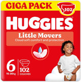 Huggies Dětské plenky Little Movers, Disney Design, velikost 6, počet 102 (3 x 34), měsíční krabička