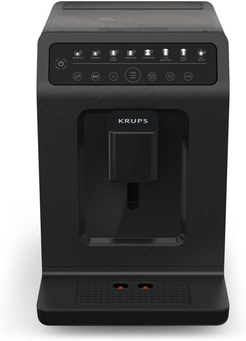 Krups EA897B Evidence ECOdesign automatický kávovar na espresso, funkce automatického espressa a cappuccina, technologie Quattro Force, šálky na mléko jedním dotykem, 8 předvoleb, mléčný systém, 1450 W