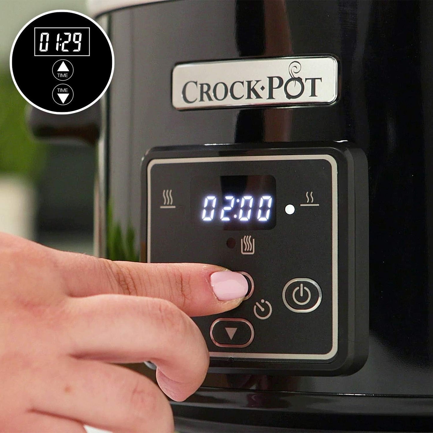 Pomalý hrnec digitální Crockpot, funkce udržování teploty, 2,4 litru (1-2 osoby) Pomalý hrnec Naty Shop