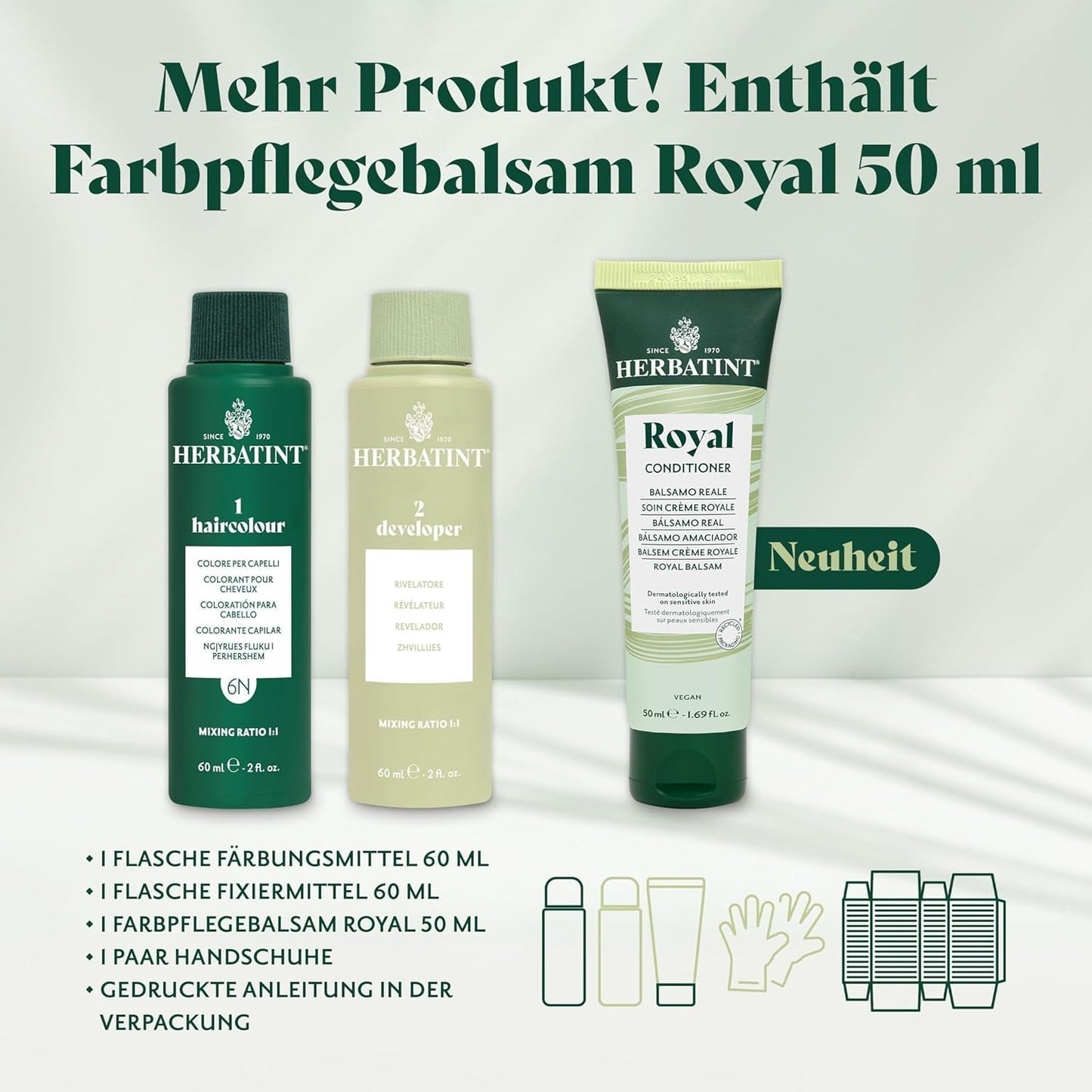Permanentní gel na barvu vlasů 6N tmavá blond - 170 ml I Bez amoniaku, 100% krytí šedivých vlasů I Testováno na citlivé pokožce, s 8 rostlinnými výtažky Barva na vlasy Naty Shop