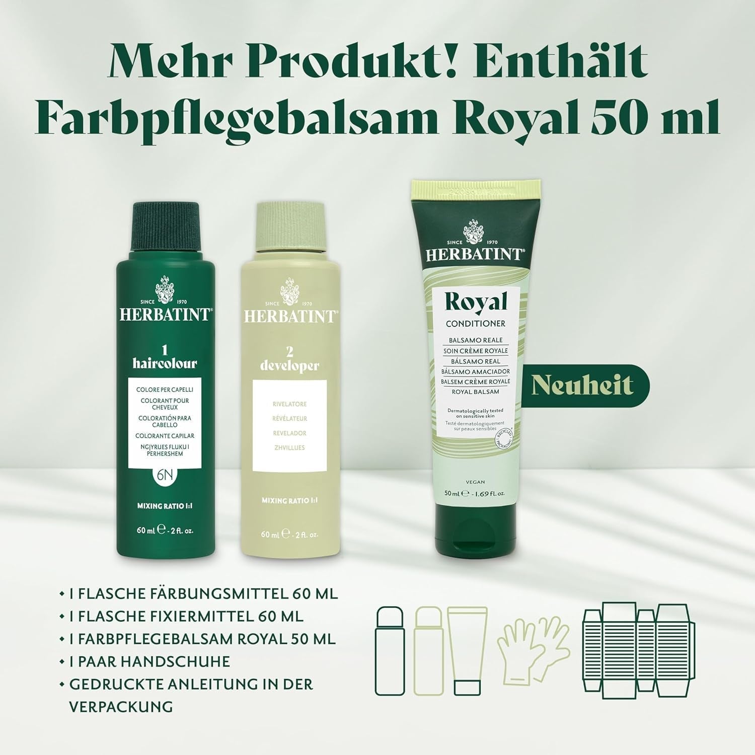 Permanentní gel na barvu vlasů 6N tmavá blond - 170 ml I Bez amoniaku, 100% krytí šedivých vlasů I Testováno na citlivé pokožce, s 8 rostlinnými výtažky Barva na vlasy Naty Shop