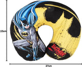 DC Comics Měkký Batman Cestovní polštářek na krk do auta Bezpečnost dětí Pohodlí Superhrdina Bat Man, Cuscino Da Viaggio Auto, Světle modré, Cestovní polštáře jedné velikosti Naty Shop