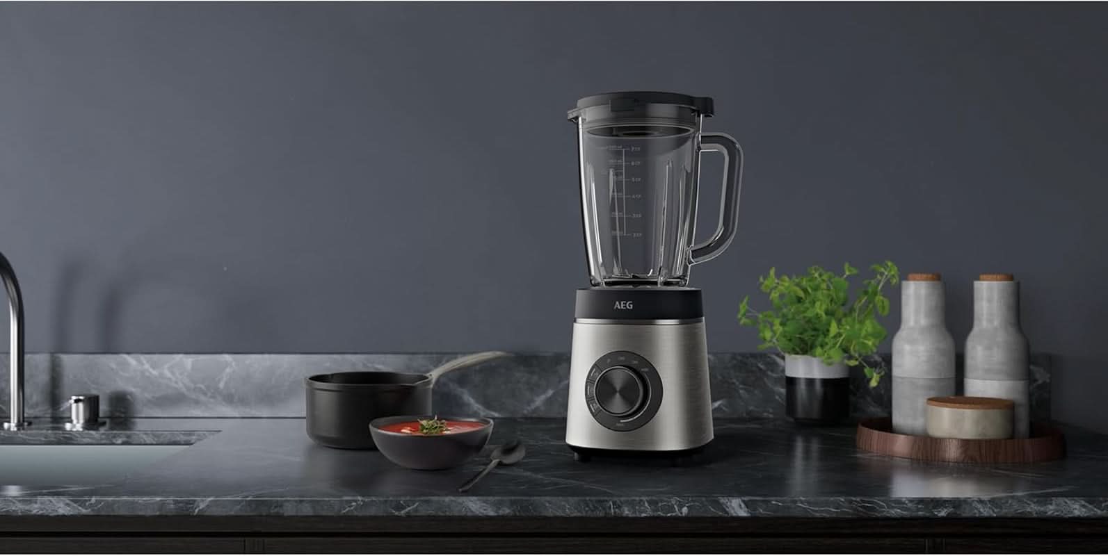 AEG TB6-1-6S STOJANOVÝ MIXÉR / Ovládání rychlosti 3 programy Funkce Smoothie ICE Kitchen Naty Shop