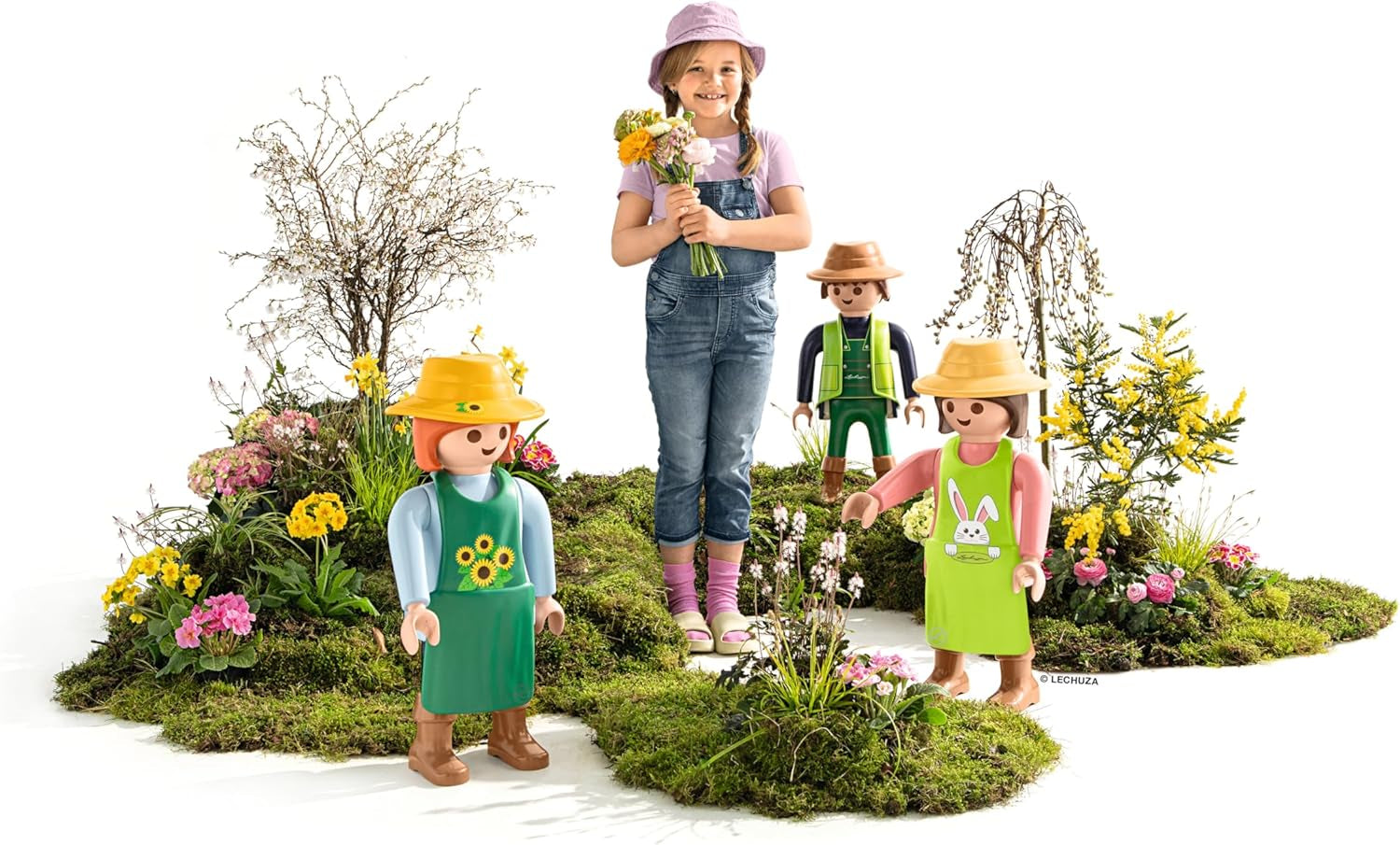 LECHUZA Gardener 2021 - Slunečnice (62,5 cm), Zelená/Světle modrá