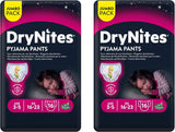 Noční prádlo Huggies DryNites pro dívky, 3-5 let (16-23 kg), 2 x 16 kusů