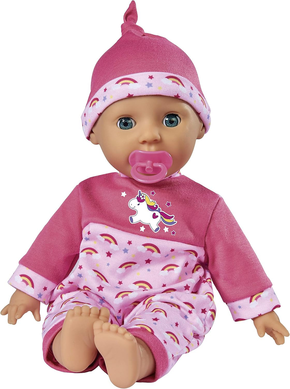 Simba 105140060 - Laura Tickle Baby Soft Body panenka s duhovou matrací, vydává 25 dětských zvuků, 38 cm, panenka pro 2 roky a více