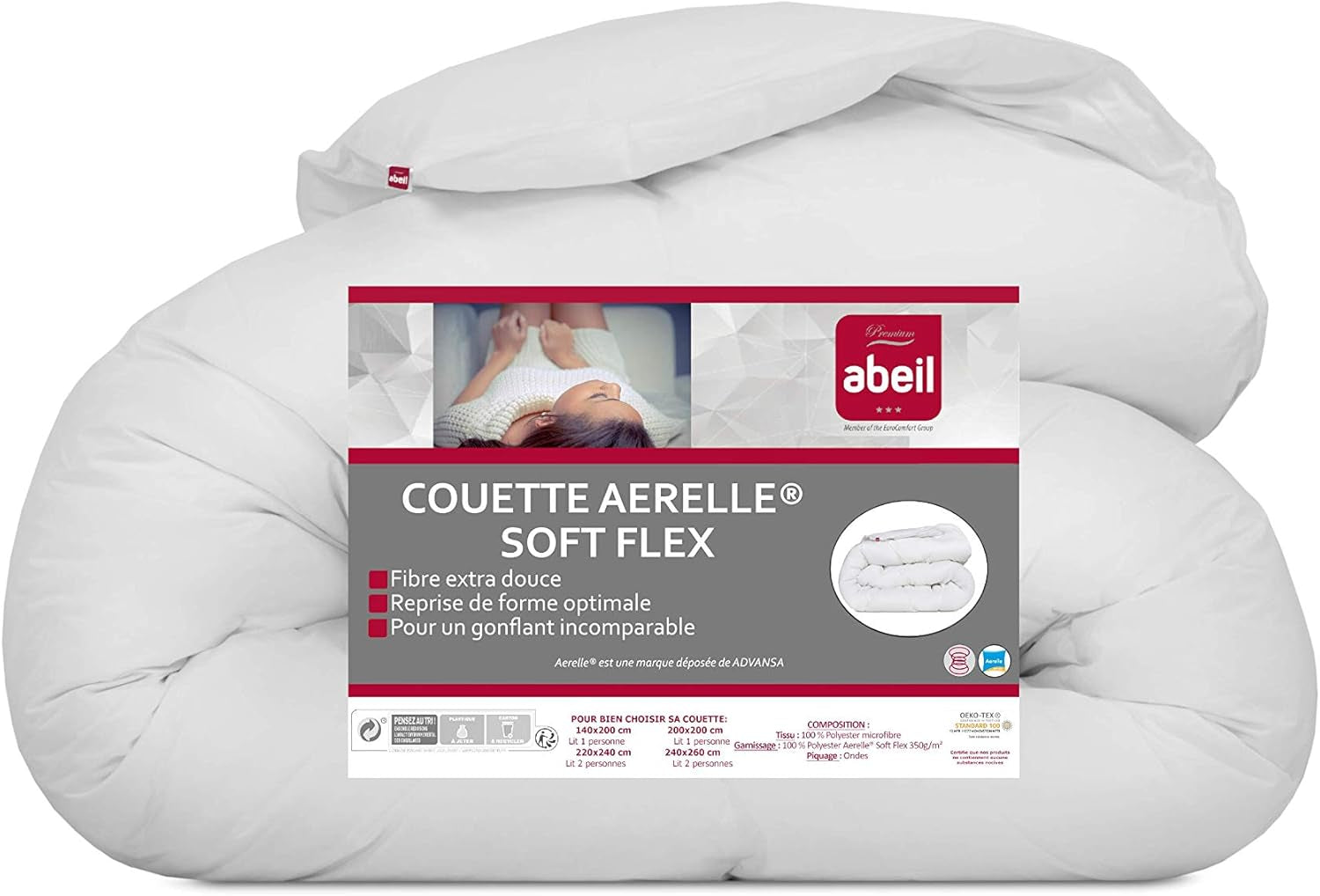 Přikrývka Soft Flex, polyester, bílá, 240 X 260 cm Přikrývky a přikrývky Naty Shop 240 X 260 cm