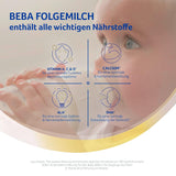 BEBA 2 - Pokračovací mléko po 6 měsících, s 5 HMO komplexem, obsah bílkovin odpovídající věku, bez laktózy, bez palmového tuku, bez rybího tuku, dětská výživa, sušené dětské mléko, balení 3 ks (3 x 800 g)
