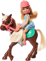 Barbie GHV78 - Herní sada Club Chelsea s panenkou a koněm, cca. 15 cm blondýnka s oblečením a doplňky hračka dárek pro děti 3-7 let
