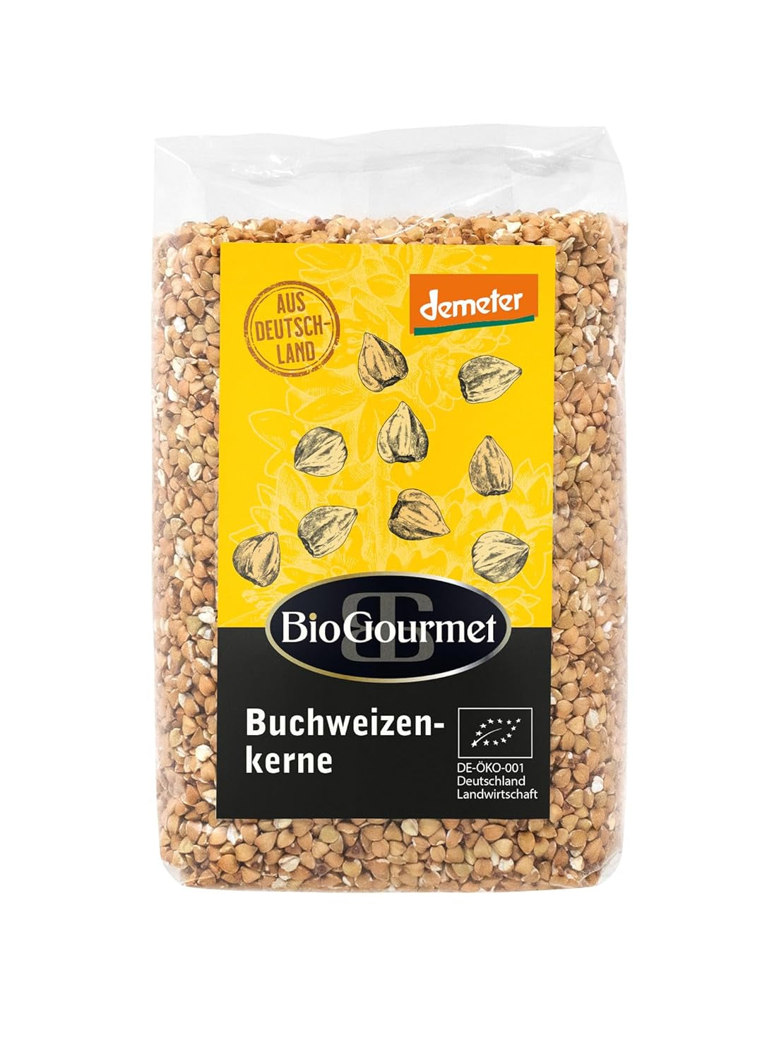 Pohanka BioGourmet Demeter – 500g sáček | Bezlepkové, s vysokým obsahem vlákniny a regionální | Z německého ekologického zemědělství (Bádensko-Württembersko/Bavorsko) | Ideální do müsli, salátů a příloh