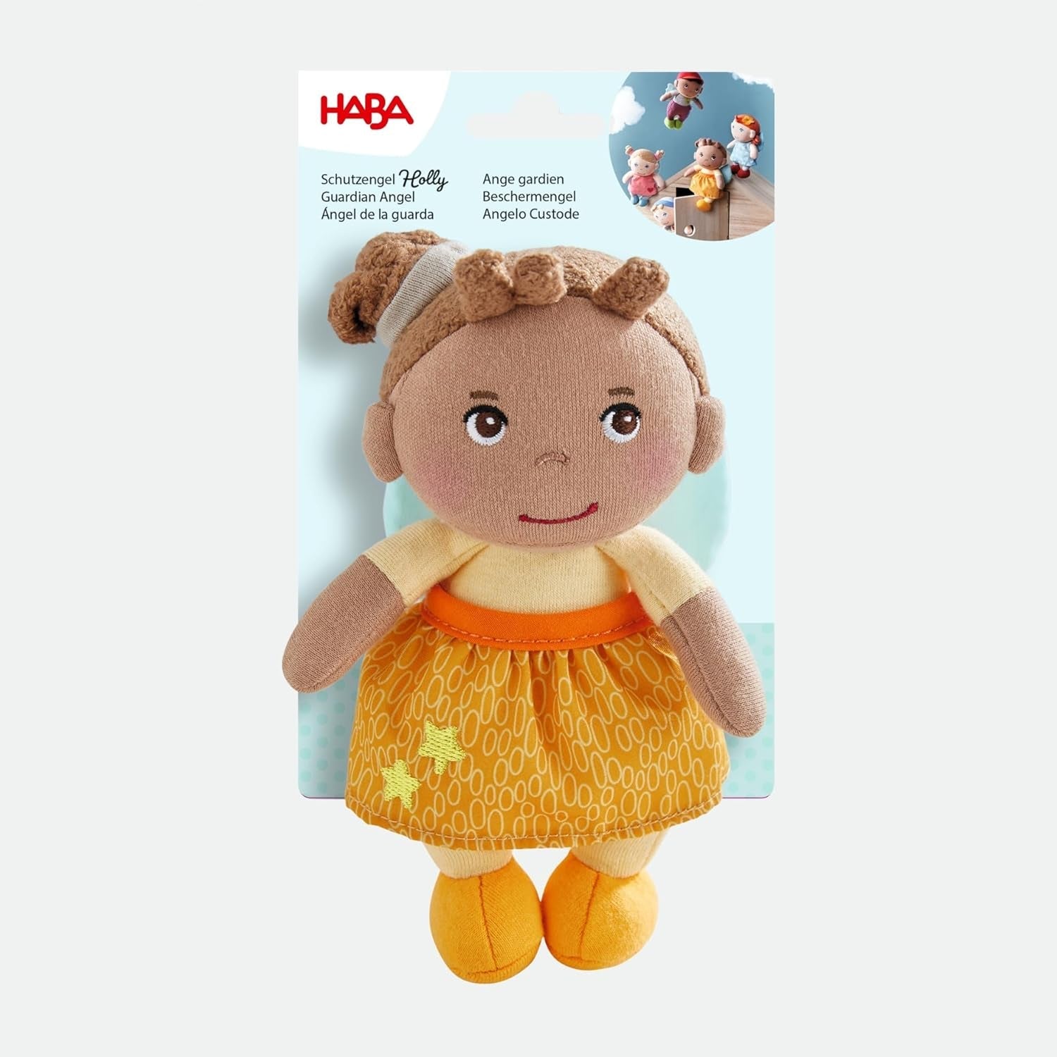 HABA Guardian Angel Holly - Panenka z měkké látky (15 cm), perfektní dárek na uvítanou pro miminka a batolata - Lze prát na 30 °C - 2011871001