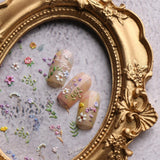 JMEOWIO 3D Nálepka na nehty Blume Frühling Summer Floral Nail Art Nálepka Selbtklebend Nagelaufkleber 5D Stereoskopická dekorace Nageldesign Zubehör 1 Blatt