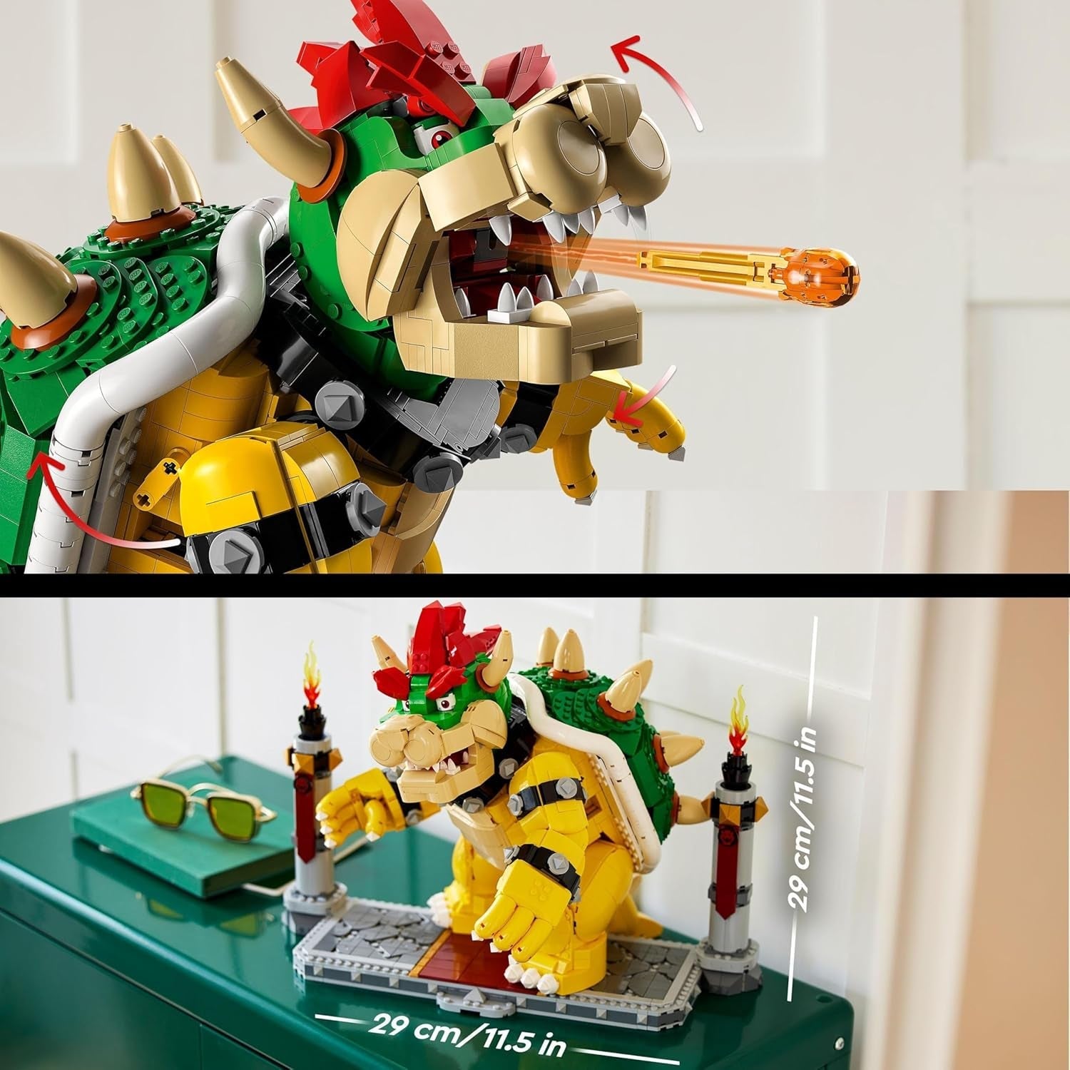 Stavebnice LEGO Super Mario The Mighty Bowser 3D Model Velká sběratelská sada akčních figurek včetně Soubojové plošiny Nápad na dárek pro fanoušky jako dekorace do pokoje 71411 Stavebnice Besuche den LEGO-Store