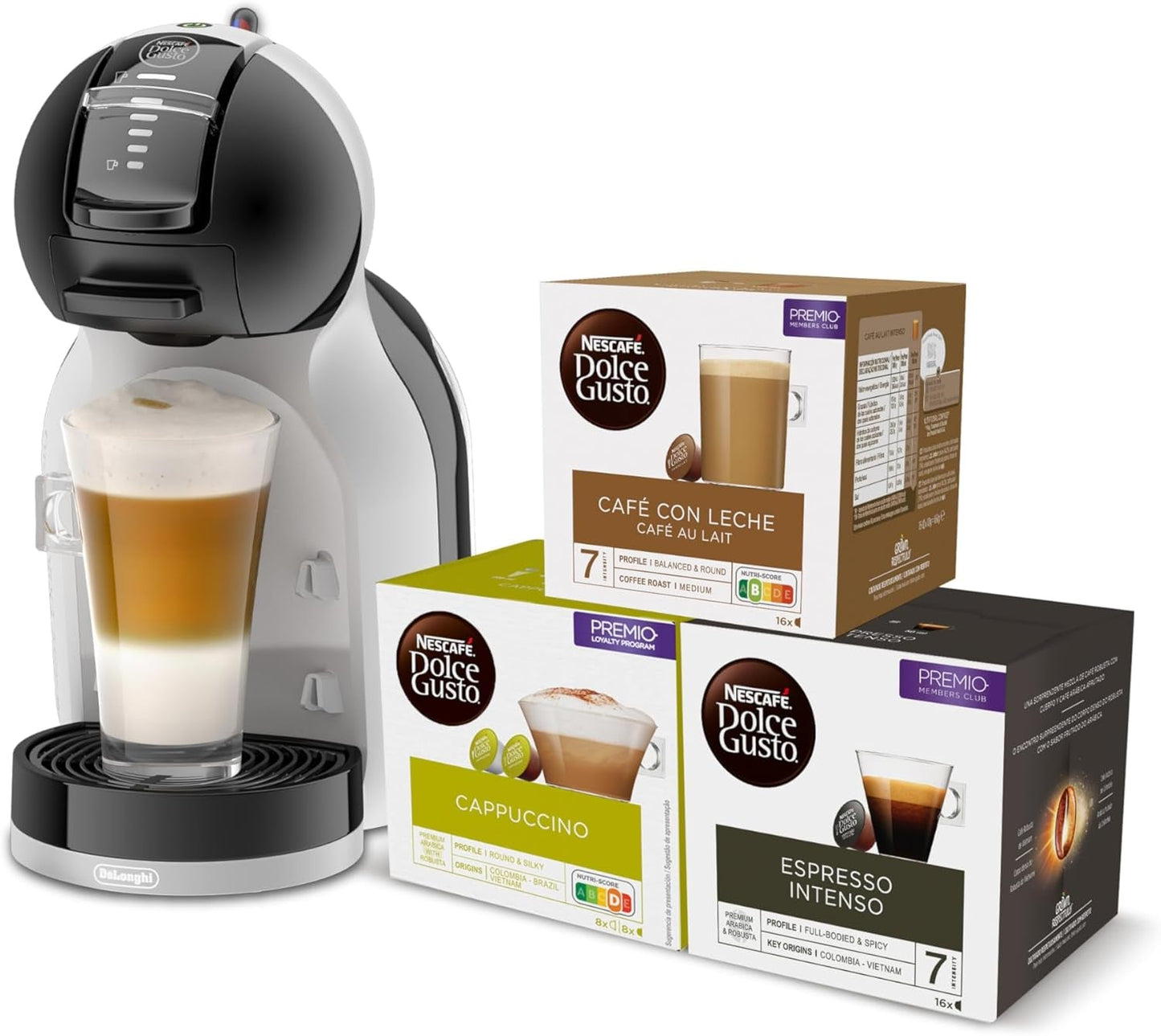 De'Longhi Mini Me EDG155.BG ​​​​EDG155.BG ​​​​Espresso kávovar na espresso kapsle, 0,8 l, černá, šedá