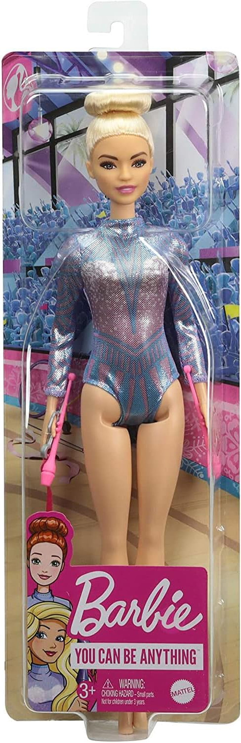 Barbie Série Můžete být čímkoli Blond vlasy Rytmická gymnastika Příslušenství Včetně panenky Dětská dárková hračka Věk 3+ GTN65